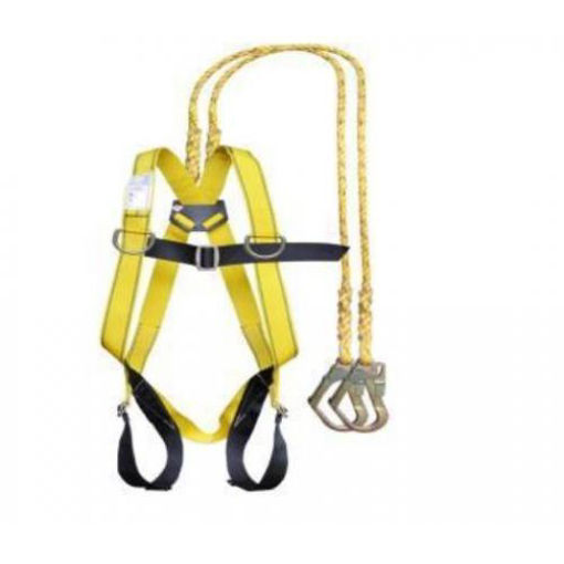Picture of Karam Full Body Harness with Restraint Twisted Rope Double Lanyard, KI02(PN206D)