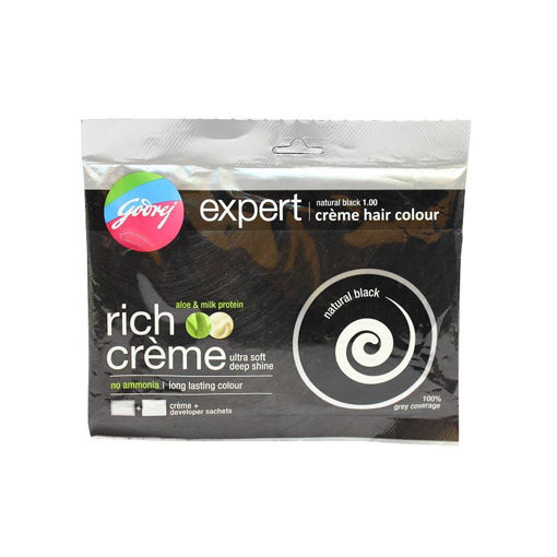 20g) Godrej expert hair color expert natural black creme hair colour packet-Pobara 20g) Godrej expert hair color expert natural black creme hair colour packet-Pobara