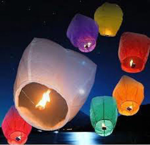 Picture of Flying Sky Lanterns for Diwali (set of 5)