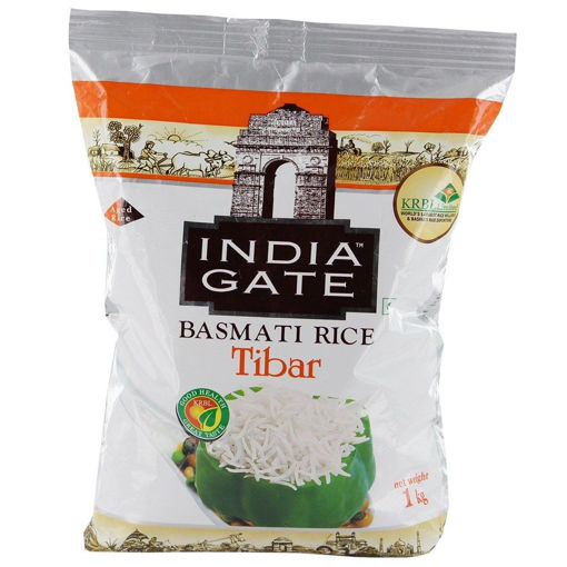 Picture of INDIA GATE BASMATI RICE Tibar (1kg) Packet