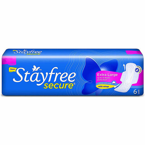 Picture of Stayfree Secure Dry Cover with Wings - 6 pads (Extra Large)
