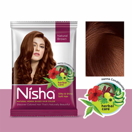 Picture of Nisha Natural Henna Based Hair Color (15g) (Natural Brown)
