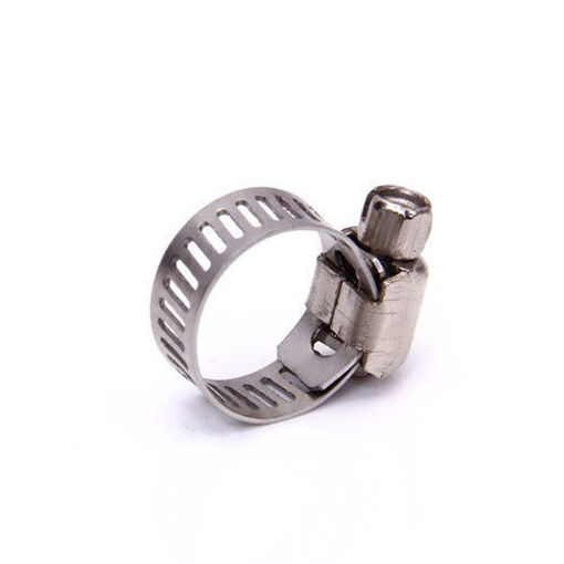 Picture of Adjustable Fuel Petrol, Gas, Water Pipe Hose Clips Stainless Spring Clamp