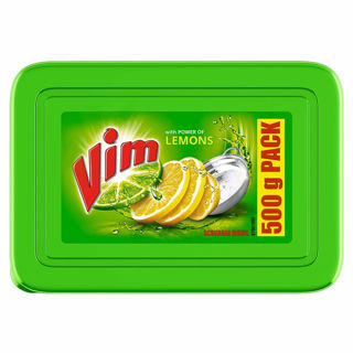 Picture of Vim Dishwash Bar Tub Lemon (500g)+(100g) free With Scrubber free