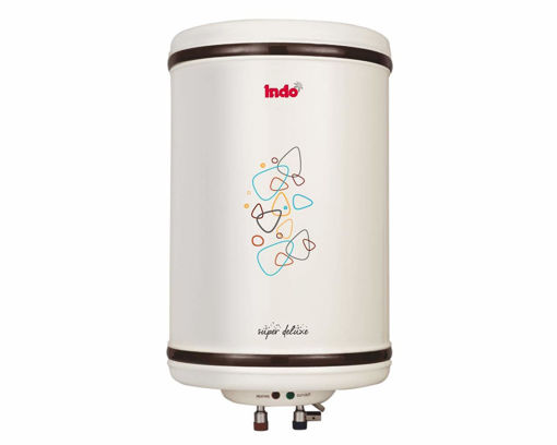 Picture of Indo Super Delux Storage Water Heater with Vertical Metal Body (10 L, Ivory)