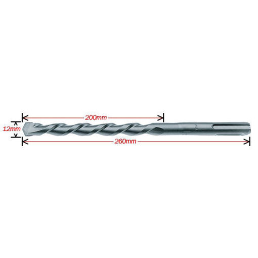 Picture of Makita Bit for SDS-Plus Dia 12 mm x Length 260 mm (D-00240)