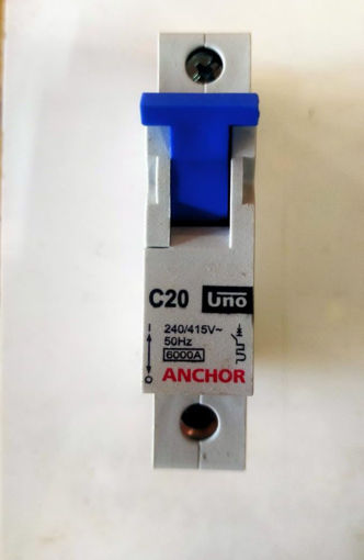 Picture of Anchor Single Pole mcb, C20KA