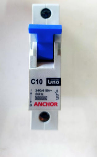 Picture of Anchor Single Pole mcb, C10KA