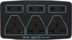 Picture of 3+3 Multi Plug Extension with Switch 6 Socket Extension Boards  (Black)