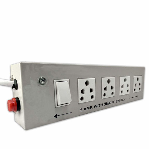 Picture of 4+1 Branded Sigma Gold Power Strip 4 Socket in 1 Switch Extension board 6amp Power Strip cords board (Metal Body)