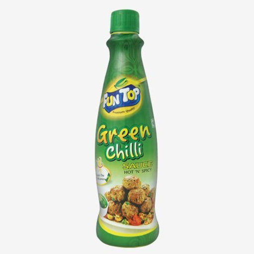 Picture of Fun Top Green Chilli Sauce (650 ml) Bottal