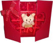 Picture of ROSE CART Artificial Flower, Showpiece, Soft Toy Gift Set, teddy rose Set