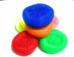 Picture of Round Nylon Plastic Scrubber - Multicolor, Used For Floor and Tile Cleaning and Also For Bath