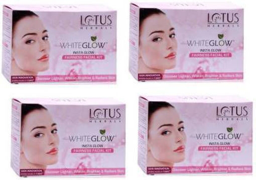 Picture of Lotus Herbals White Glow Insta Glow Fairness Facial Kit (( 40g*4 ))  (4 x 40 g)