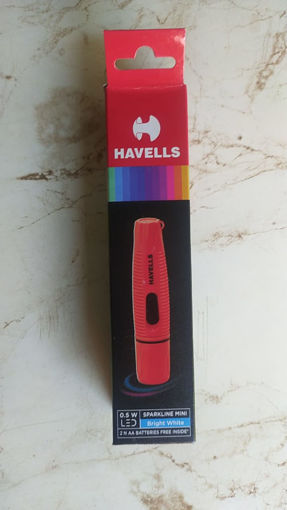 Picture of Havells Sparkline Mini Bright White 0.5 w Led Torch With Battery