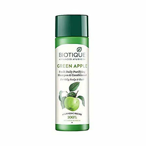 Picture of biotique bio green apple shampoo and conditioner 120 ml