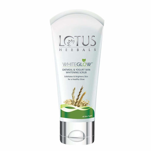 Picture of Lotus Herbals White Glow Oatmeal And Yogurt Skin Whitening Scrub, 100g