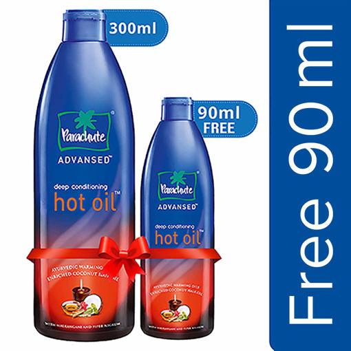 Picture of Parachute Advansed Ayurvedic Hot Oil, 400 ml with Free 90 ml Pack