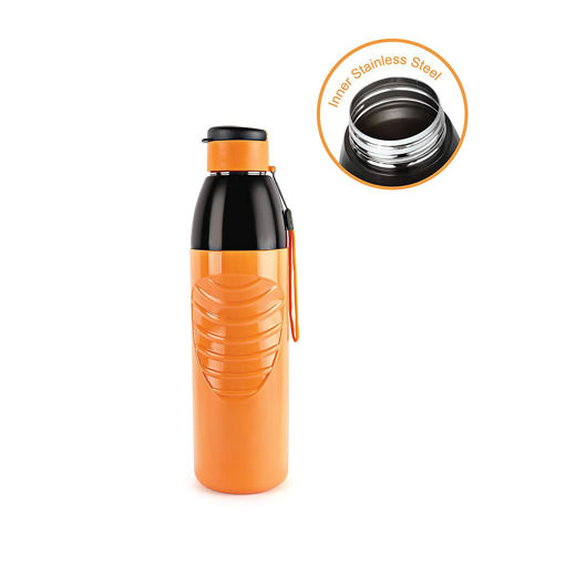 Picture of Cello Puro Steel-X Zen Insulated Bottles with Stainless Steel Inner, 900 ml