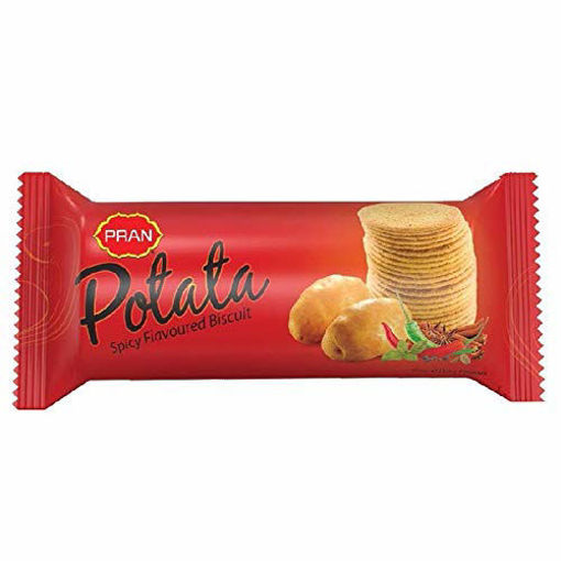 Picture of PRAN POTATA Spicy Flavoured Biscuits, 100 G