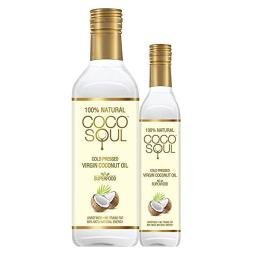 Picture of Parachute or Saffola Coco Soul Cold Pressed Natural Virgin Coconut Oil,( 912ml+250 mL)    free