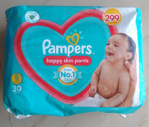Picture of pampers happy skin pants Size -Small- S (4-8kg), (Pack Of 30 Pants)