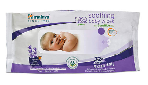 Picture of himalaya soothing baby wipes 72N