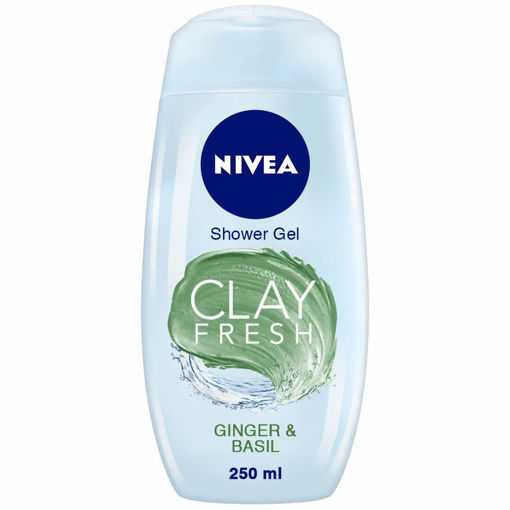 Picture of NIVEA Women Body Wash, Clay Fresh Ginger & Basil Shower Gel, for Deep Cleansing & Velvety Soft Skin, 250 ml