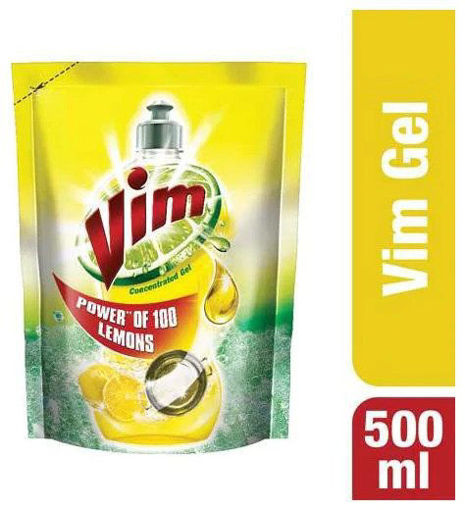 Picture of Vim Lemon Gel Dishwash (Refill) (500 ml) Pouch