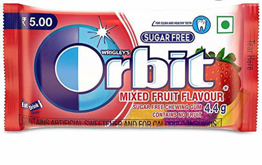 Picture of Orbit Mixed Fruit Flavour Sugar Free Chewing Gum - 4.4g Sleeve