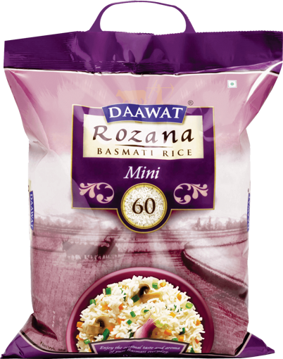 Picture of Daawat Rozana TUKDA MINI 60 Basmati Rice 1kg Khulla Packet