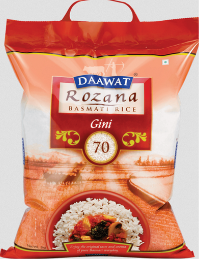 Picture of Daawat Rozana Gini 70 Basmati Rice 1Kg Khulla Packet