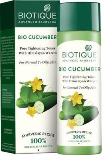 Picture of biotique bio cucumber pore tightening toner  men &women 120 ml
