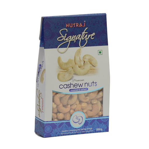 Picture of Nutraj Signature Roasted and Salted Cashew Nuts, 200g - Vacuum Pack
