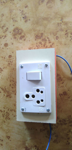 Picture of Wood fitting switch socket power board