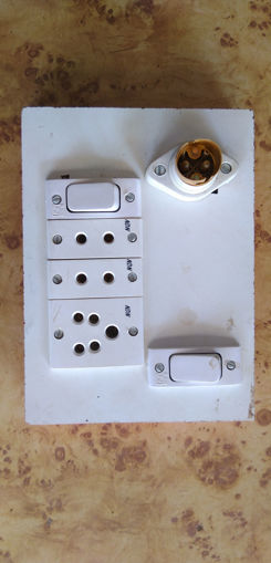Picture of Wood Board holder , switch 2, 5 pin 1, 2 pin - 2
