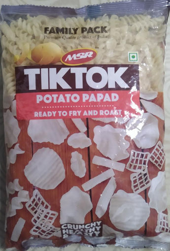 Picture of TIKTOK Item potato Papad Falhari ( fusilli shaped ) chips For Fast To Eat And Ready to Fry 100g