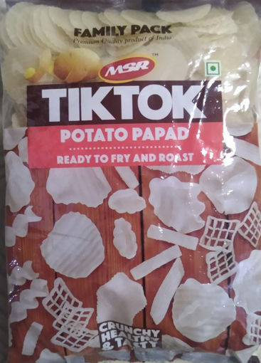 Picture of TIKTOK Item potato Papad Falhari chips For Fast To Eat And Ready to Fry 100g