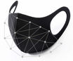 Picture of Anti Dust Mouth Mask, Unisex Black Face Mask Reusable Fashion Mask Anime Face Mask Washable Mask Reusable Mask for Cycling Camping Travel for Adults Men Women