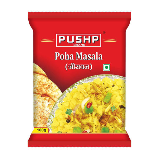 Picture of Pushp Brand Jeeravan or  Poha Masala Pouch (100g packet
