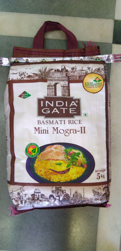 Picture of India gate basmati rice mini Mogra-||, 5kg thela