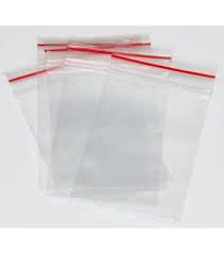 Picture of Zip Lock Pouch Bags Covers | Transparent Reusable/Resealable Zip seal Zip lock Bags for Airtight Seal for Travel Freezer Refrigerator Packing Accessories - Size 6" X 8" 100PC