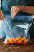 Picture of Zip Lock Pouch Bags Covers | Transparent Reusable/Resealable Zip seal Zip lock Bags for Airtight Seal for Travel Freezer Refrigerator Packing Accessories - Size 6" X 8" 100PC